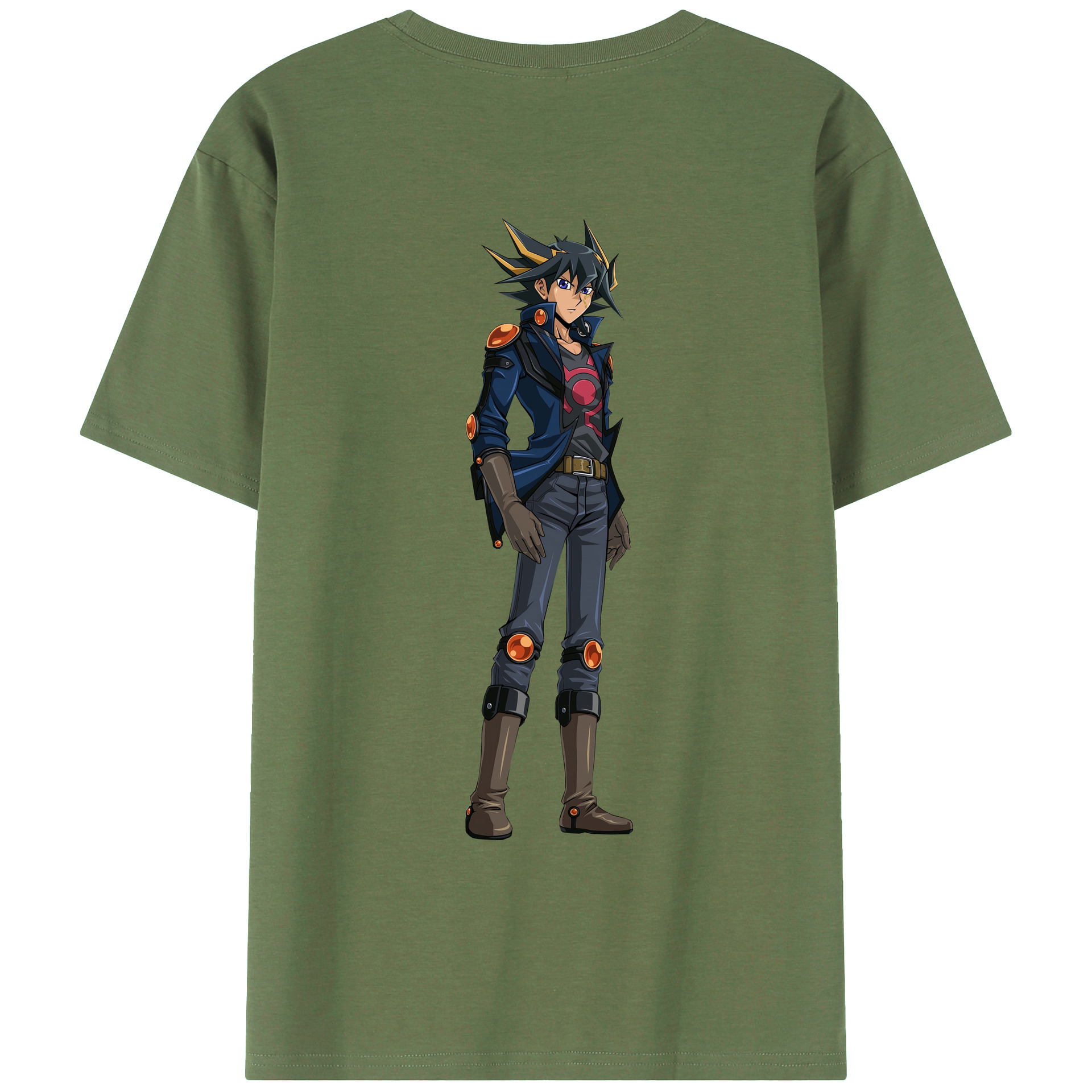 （画像用） 遊☆戯☆王 Yu-Gi-Oh! 綿100％ メンズ半袖Tシャツ（バックプリント） 通気性